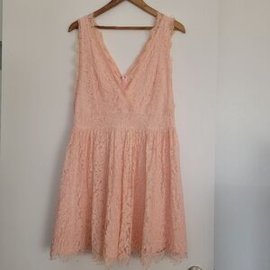 Just Me Soft Pink Lace Dress